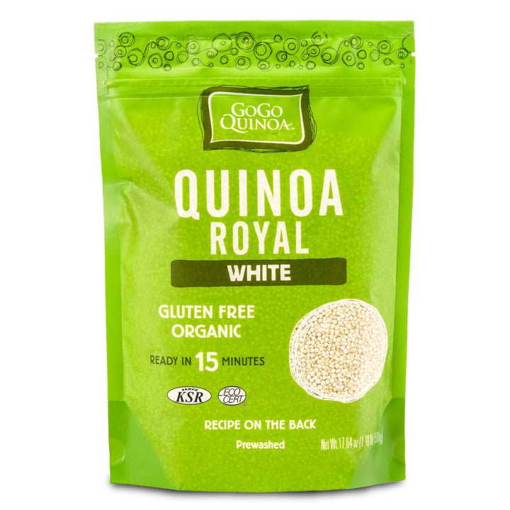 GoGo Quinoa Royal White Grain - Organic, Gluten-Free, Non-GMO, Vegan, Kosher | 2 x 500g - Canadian Distribution - Ships Free Within Canada on Orders Above CAD $199