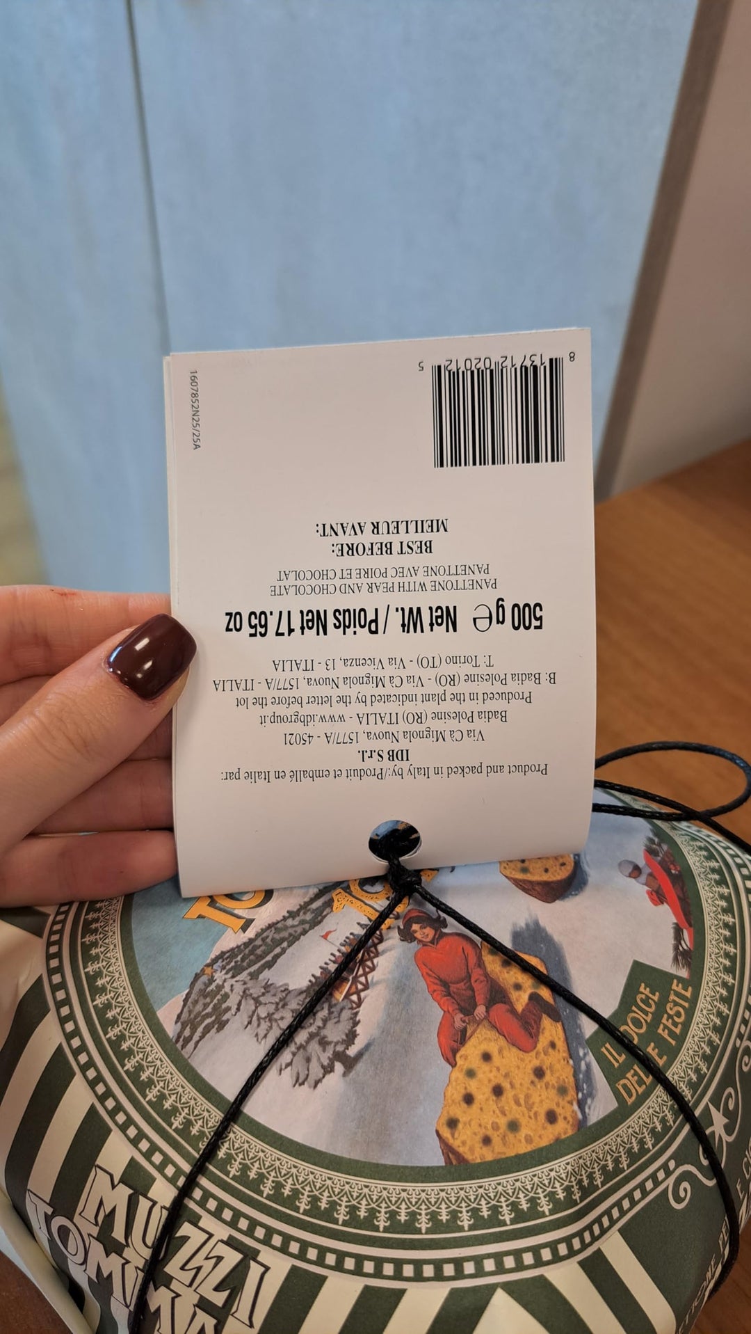 Fabbri – Tommaso Muzzi – Panettone – Pear & Chocolate – 1.1 lb