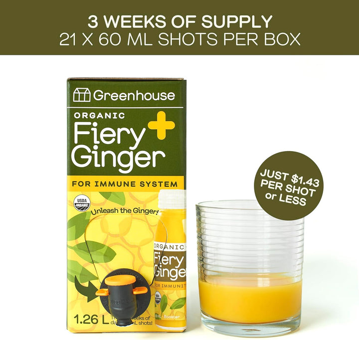 Greenhouse Juice – Fiery Ginger Wellness Shot – 1.26 L, 2 Pack
