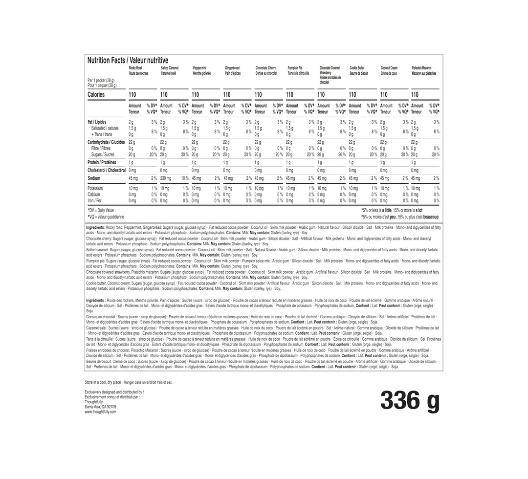 Thoughtfully Gourmet – Hot Chocolate Gift Set – 12 Days of Christmas – 12 Flavours