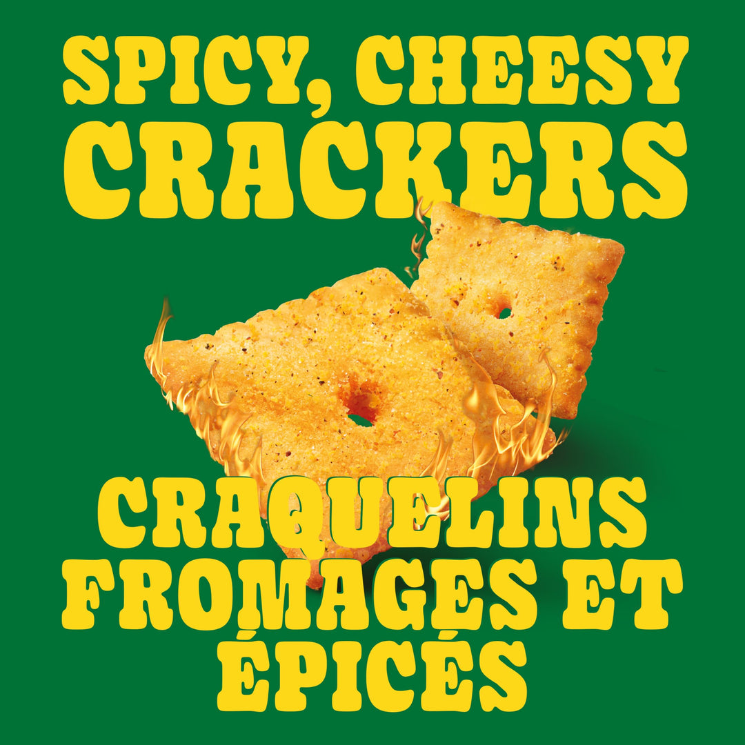 Pure Protein Hot & Spicy Cheesy Crackers - 10g Protein Per Serving, 8-Pack - Canadian Distribution - Ships Free Within Canada on Orders Above CAD $199