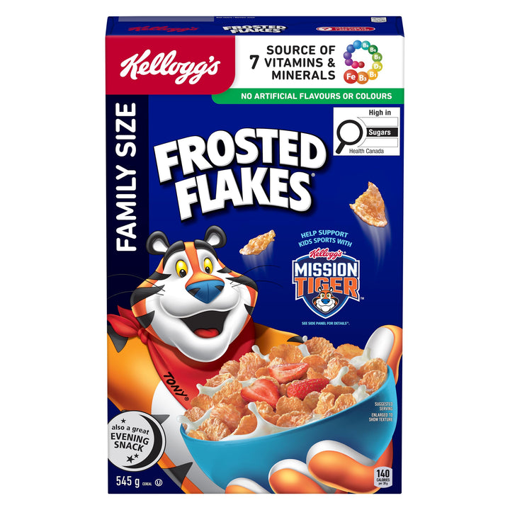 Kellogg's Frosted Flakes® Cereal 2 x 545g – Sweet & Crunchy Flakes - Canadian Distribution - Ships Free Within Canada on Orders Above CAD $199