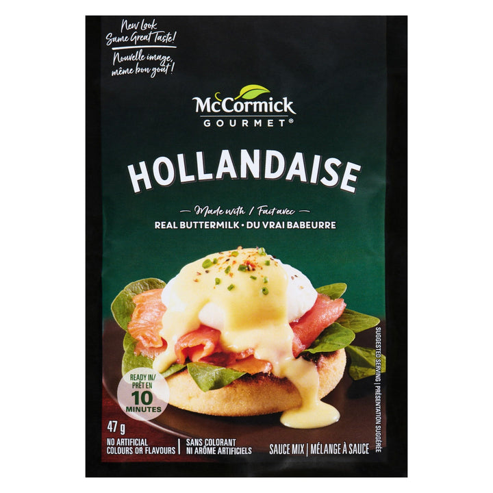 McCormick Gourmet Hollandaise Sauce Mix with Real Buttermilk – 47g, Pack of 12 - Canadian Distribution - Ships Free Within Canada on Orders Above CAD $199