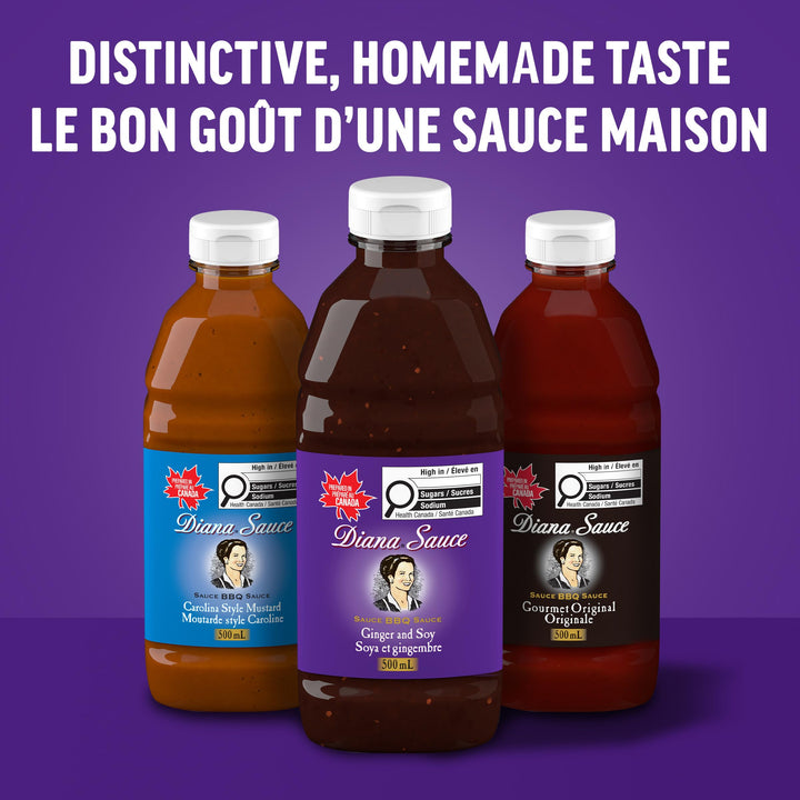 Diana Ginger and Soy BBQ Sauce – 2 x 500 mL - Canadian Distribution - Ships Free Within Canada on Orders Above CAD $199