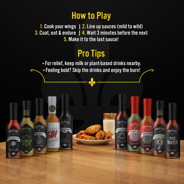 Hot Sauce Challenge – Hot Sauce Gift Box – Mild to Extreme – 10 x 148ml