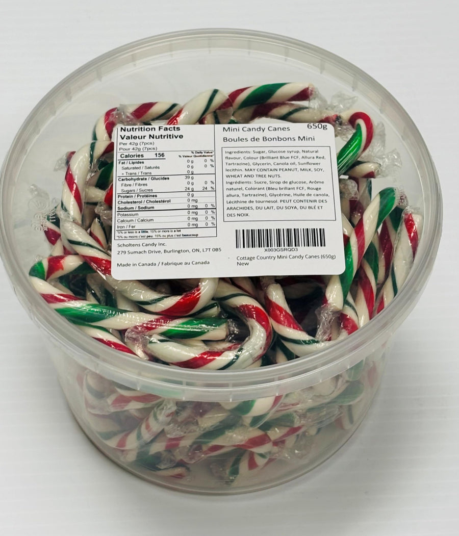 Cottage Country – Mini Candy Canes – 650 g