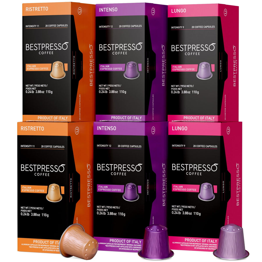 Bestpresso - Intense Espresso Pods Variety Pack - 120 Count - Nespresso Original Compatible