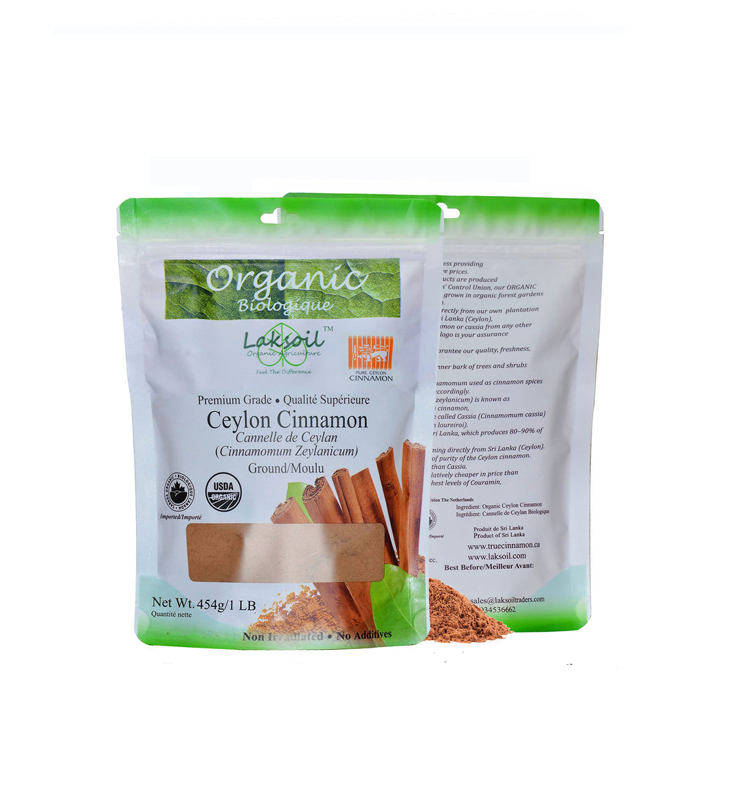 Organic Ceylon – Cinnamon Powder – True Ceylon (C. zeylanicum) – 454g