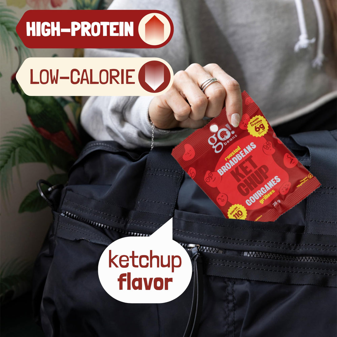 GoBeanz – Crunchy Broad Beans – Ketchup – 24 × 28 g