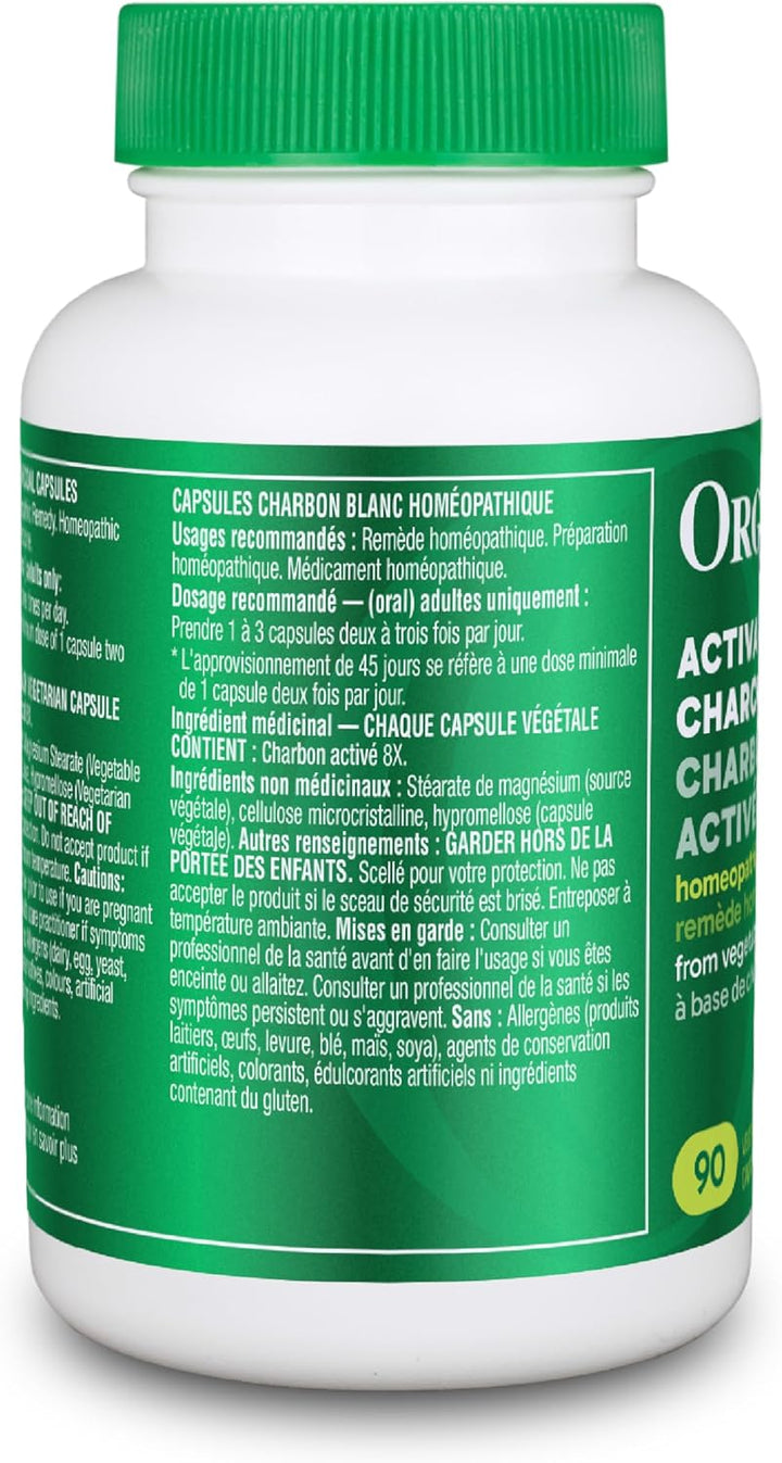 Organika – Activated Charcoal – 90 Capsules