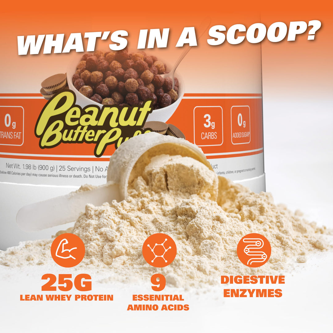 EHP Labs – OxyWhey Protein Powder – Peanut Butter Puffs – 27 Servings – 25g whey isolate