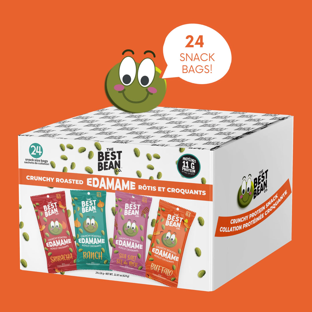 Best Bean Co. – Roasted Edamame Snack – Variety Pack – 24 Bags