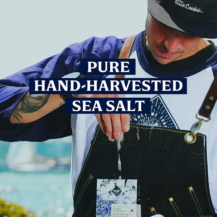 Vancouver Island Sea Salt - 2 x 250g Large Flakes - Hand-Harvested for Cooking, Baking & Finishing - Canadian Distribution - Ships Free Within Canada on Orders Above CAD $199
