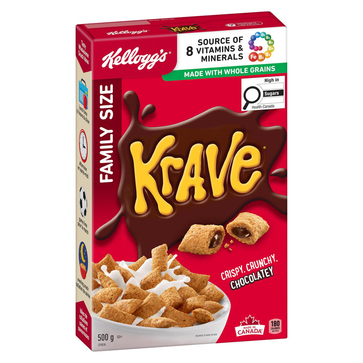 Kellogg's Krave Cereal 2 x 500g - Canadian Distribution - Ships Free Within Canada on Orders Above CAD $199