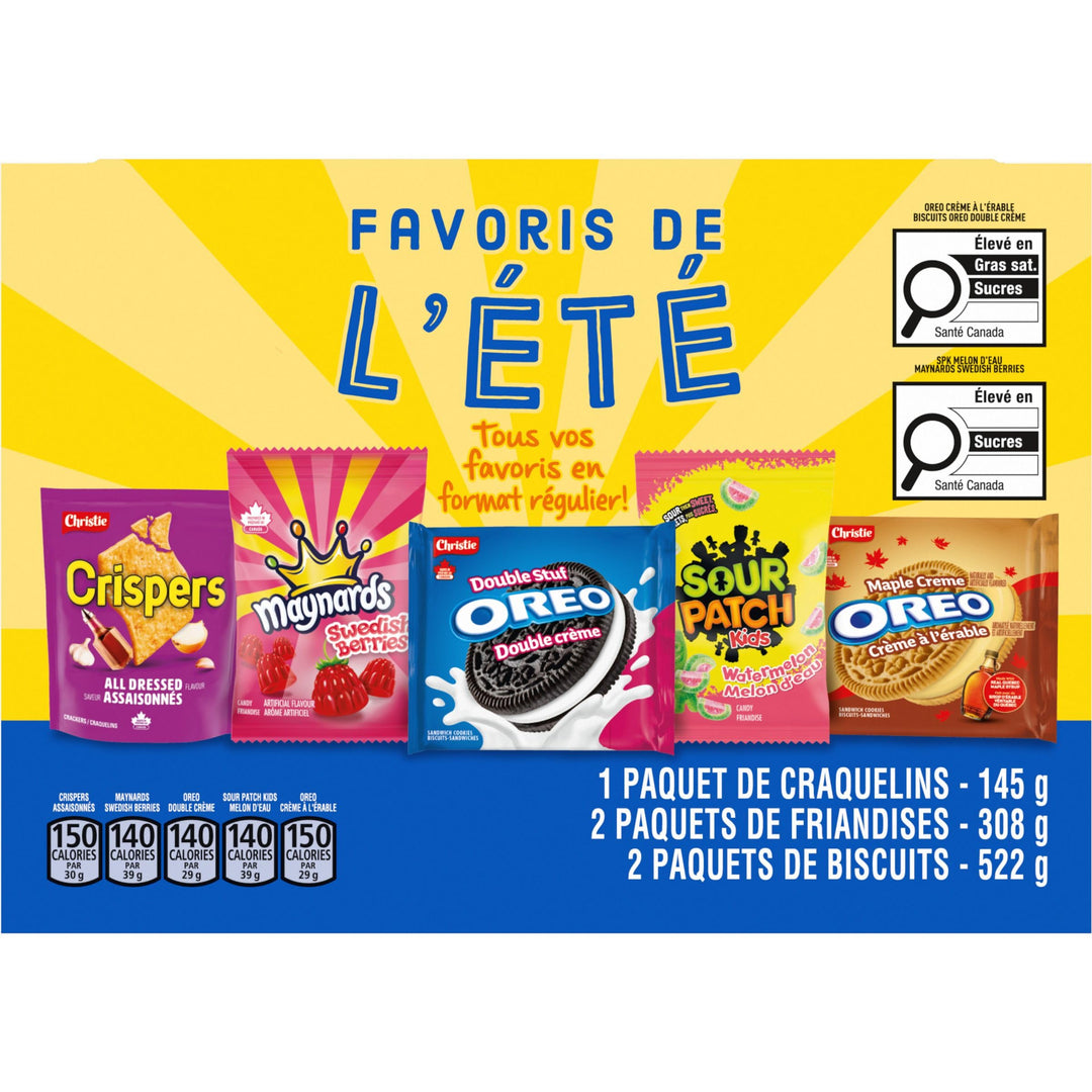 Summer Snack Box 975g - Beach & Picnic Assortment with Cookies, Candies & Crispers - Canadian Distribution - Ships Free Within Canada on Orders Above CAD $199