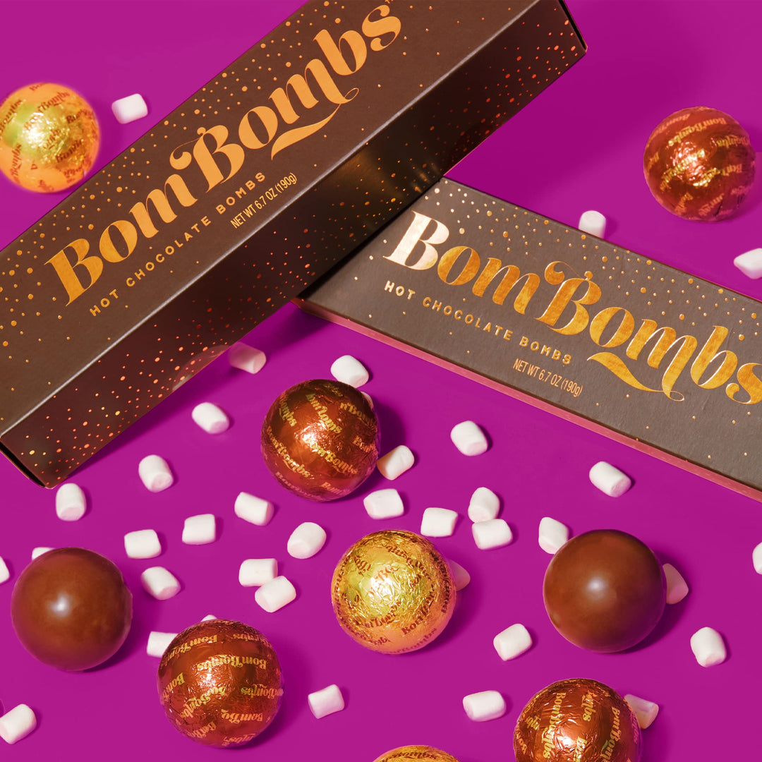 BomBombs – Hot Chocolate Bombs – Fudge Brownie and Caramel – 5 Pack