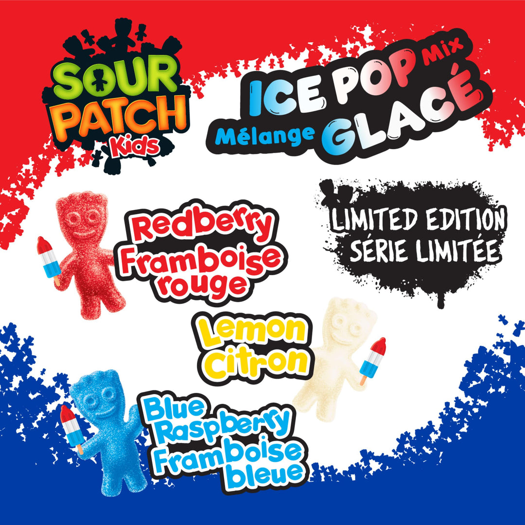SOUR PATCH KIDS Ice Pop Mix Candy – 2 x 315g - Canadian Distribution - Ships Free Within Canada on Orders Above CAD $199