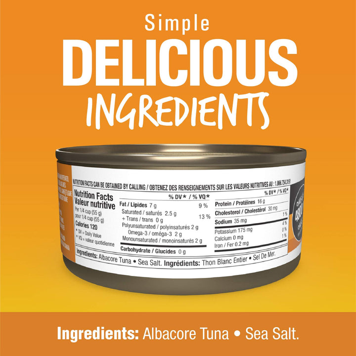 Raincoast Trading Solid White Albacore Tuna – 12 Can Case - Canadian Distribution - Ships Free Within Canada on Orders Above CAD $199