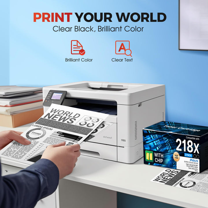 SUDLTO 218X W2180X Black Toner Cartridges with Chip - High Yield 2-Pack for HP Color LaserJet Pro MFP - Canadian Distribution - Ships Free Within Canada on Orders Above CAD $199