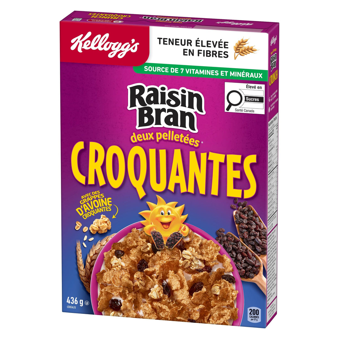 Kellogg's Two Scoops Raisin Bran Crunch Cereal 2 x 436g - Canadian Distribution - Ships Free Within Canada on Orders Above CAD $199