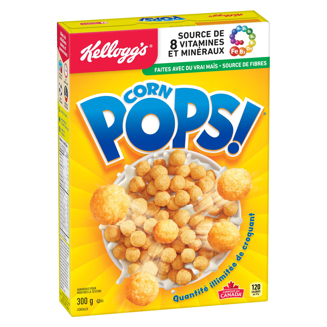 Kellogg's Corn Pops Cereal 2 x 300g - Canadian Distribution - Ships Free Within Canada on Orders Above CAD $199