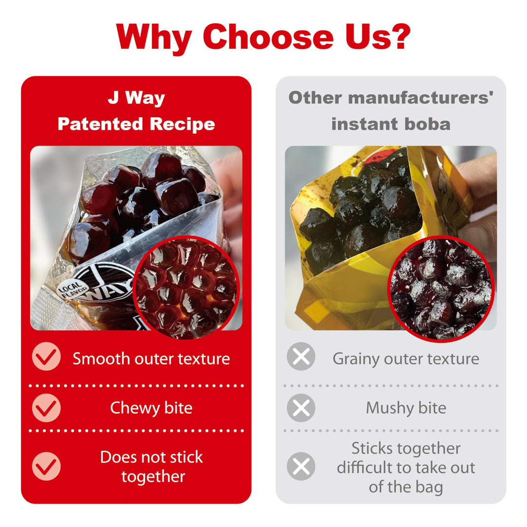 J WAY – Instant Boba Milk Tea Kit – Variety Pack – Ready in 1 Minute