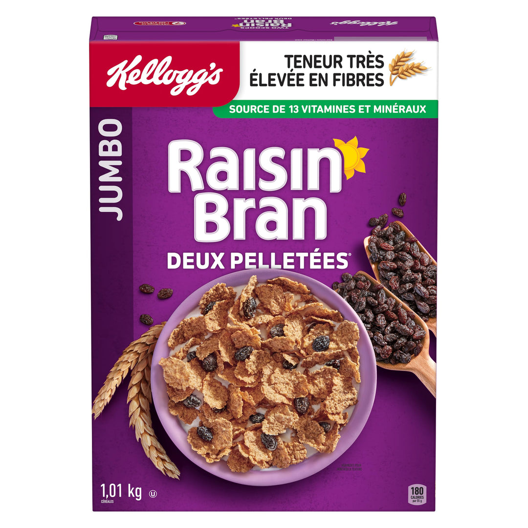 Kellogg's Two Scoops Raisin Bran Cereal Crunch 2 x 1010g - Canadian Distribution - Ships Free Within Canada on Orders Above CAD $199