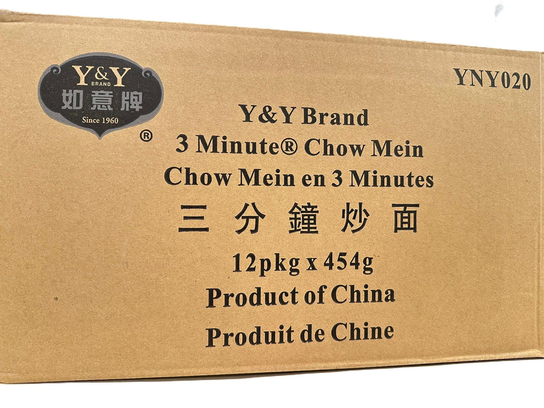 Y&Y 3-Minute Chow Mein Noodles – Quick-Cook Asian Stir-Fry Noodles, 12 Packs x 454g - Canadian Distribution - Ships Free Within Canada on Orders Above CAD $199