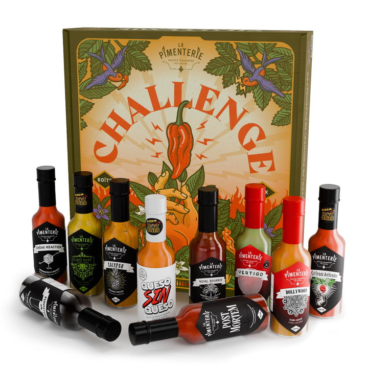 Hot Sauce Challenge – Hot Sauce Gift Box – Mild to Extreme – 10 x 148ml
