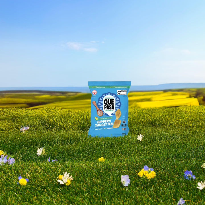 Que Pasa Organic Salted Dippers Tortilla Chips - 12 Pack (170g each) | Gluten Free & Non-GMO - Canadian Distribution - Ships Free Within Canada on Orders Above CAD $199