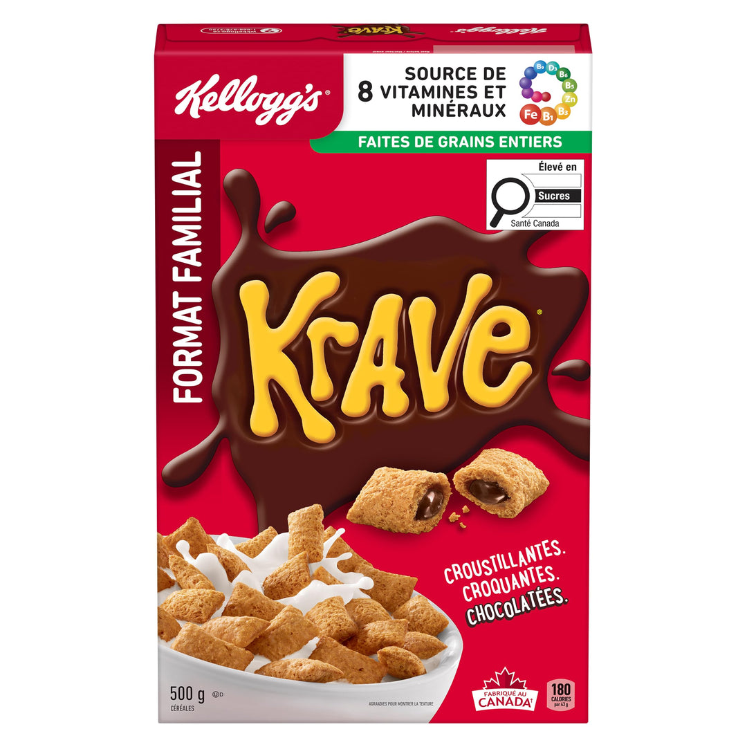 Kellogg's Krave Cereal 2 x 500g - Canadian Distribution - Ships Free Within Canada on Orders Above CAD $199