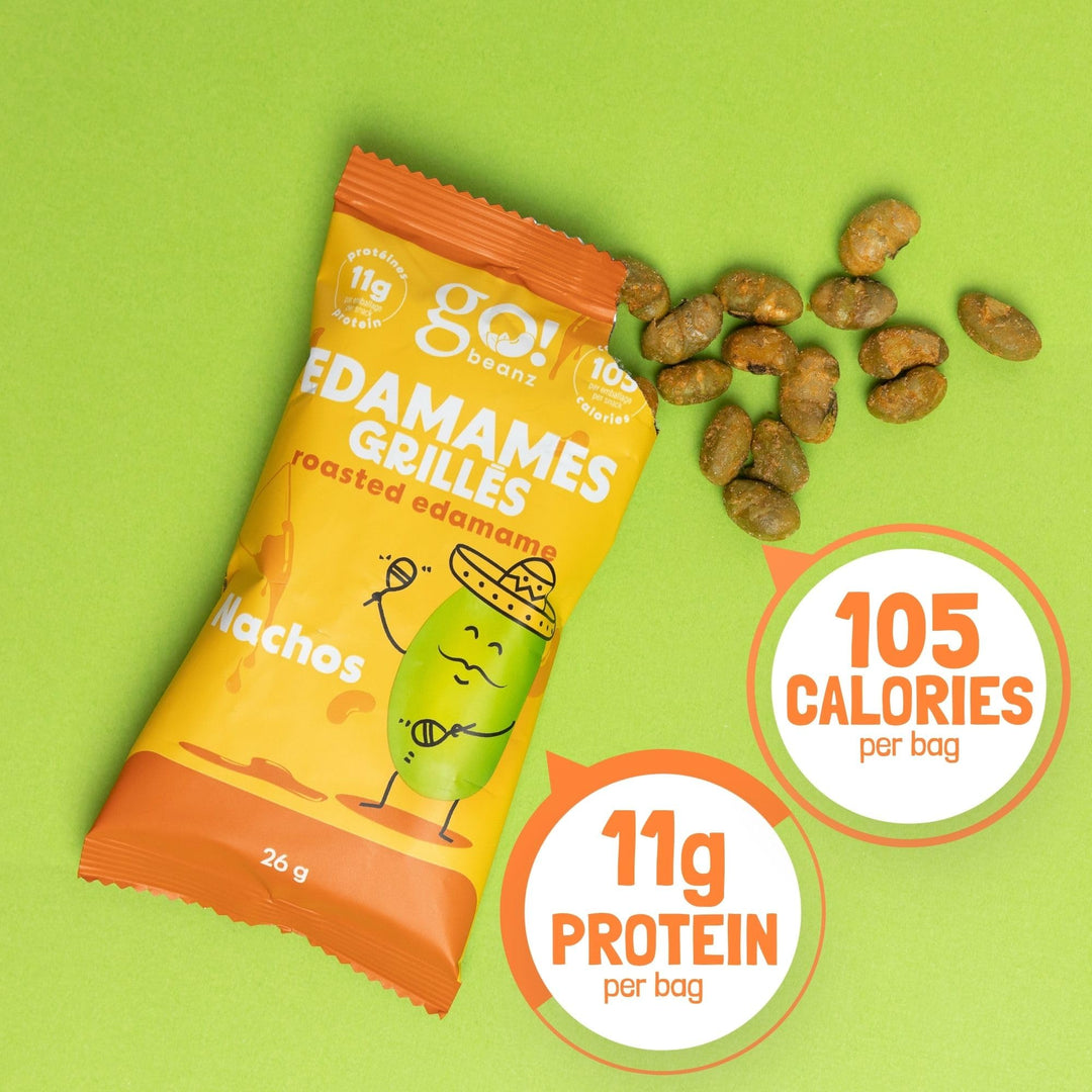 GoBeanz – Crunchy Roasted Edamame – Tasty Nachos – 20 Packs