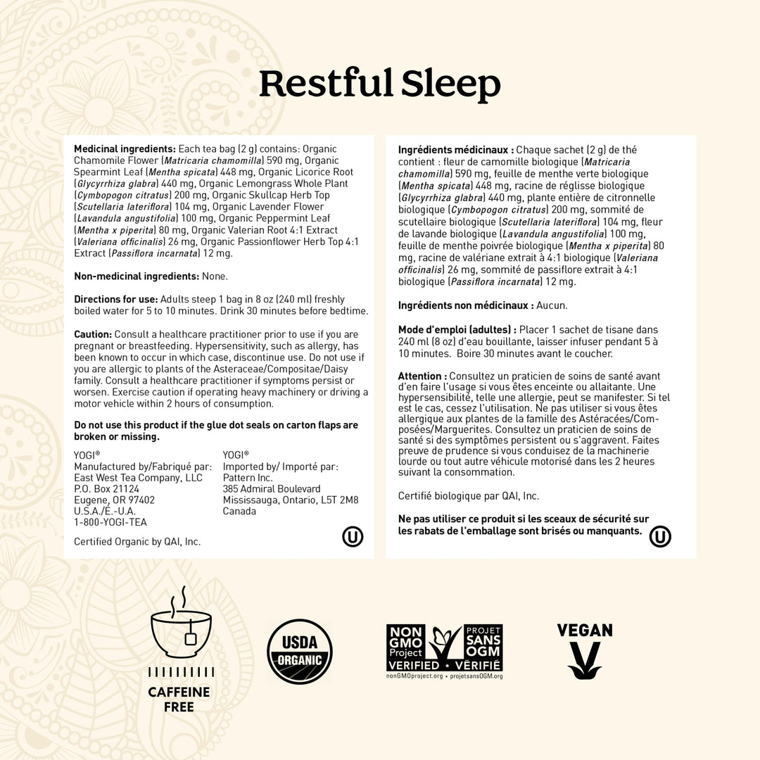 Yogi – Restful Sleep Tea – 96 Bags (6 Pack)