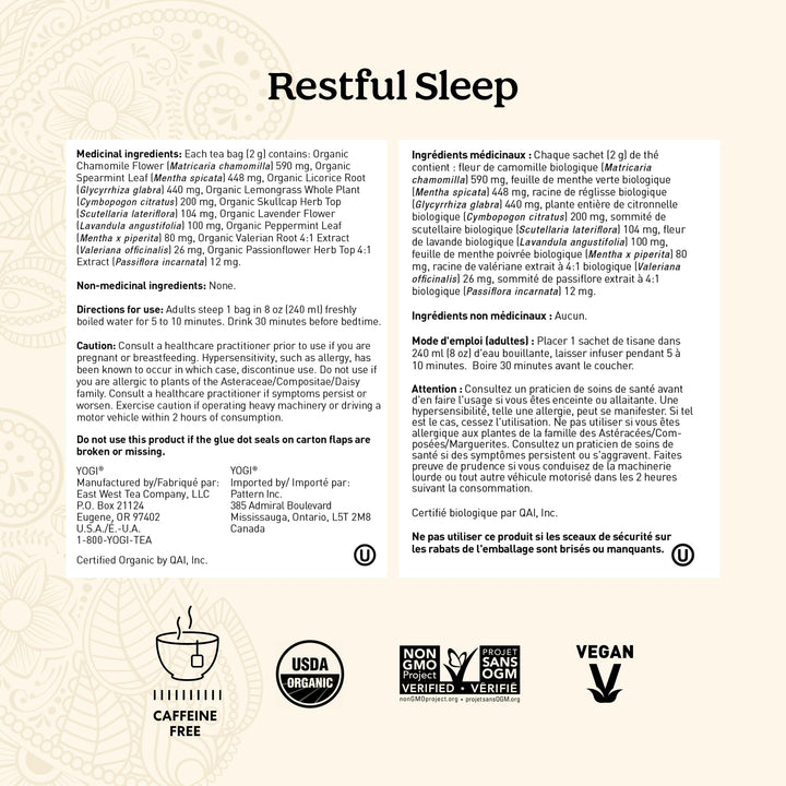 Yogi – Restful Sleep Tea – 96 Bags (6 Pack)