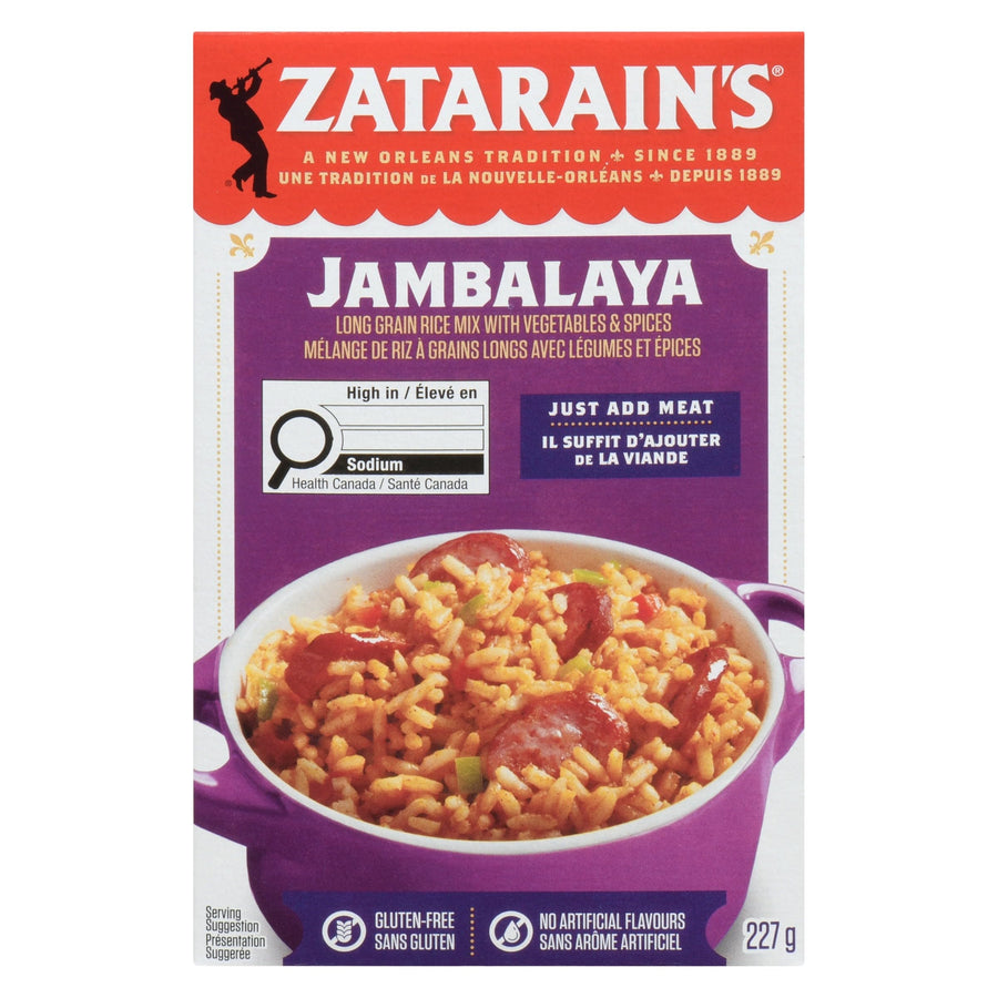 Zatarain's Jambalaya Mix, 227g (Pack of 8) – Authentic New Orleans Recipe - Canadian Distribution - Ships Free Within Canada on Orders Above CAD $199