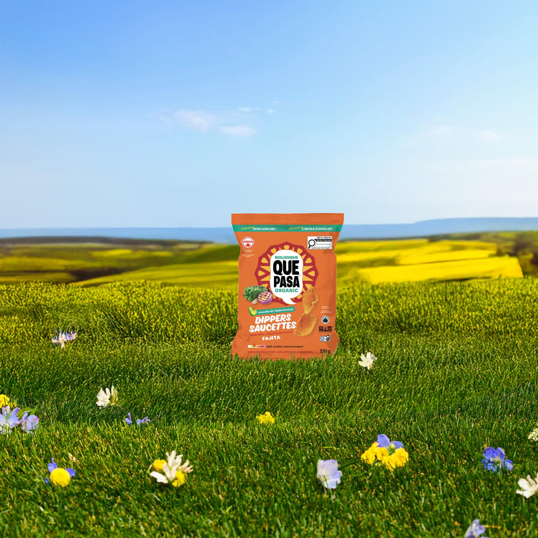 Que Pasa Organic Fajita Dippers Tortilla Chips - 12 Pack (170g Each) | Gluten Free & Non-GMO - Canadian Distribution - Ships Free Within Canada on Orders Above CAD $199