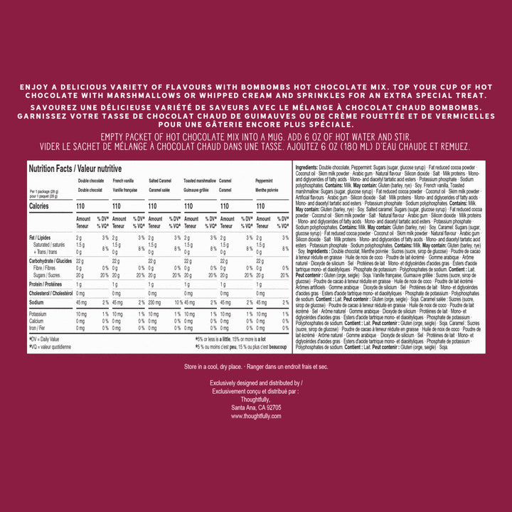 Bombombs – Hot Chocolate Mix Gift Set – Mini Cup Packs – Set of 6