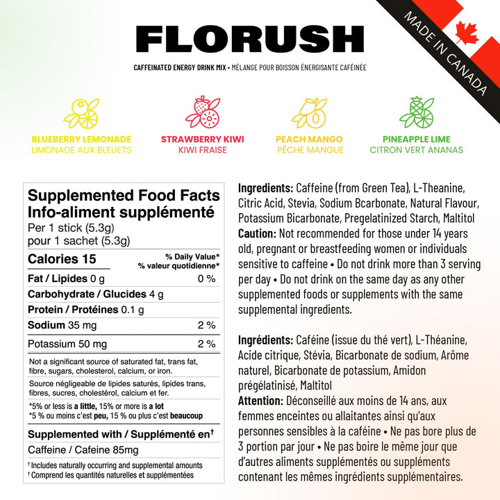 FloRush – Energy Drink Hydration Powder – Variety Pack – 48 Sachets