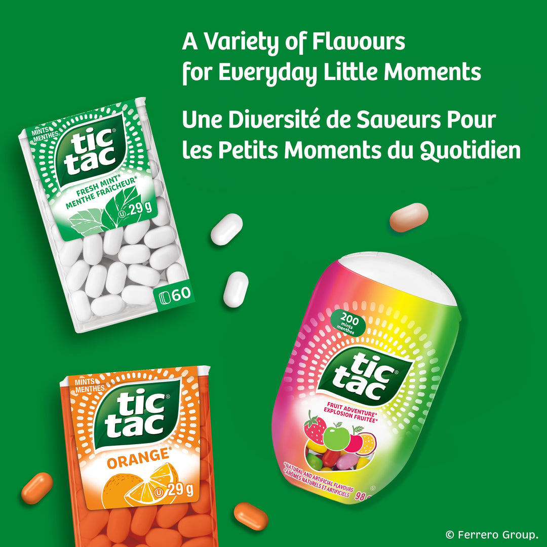 TIC TAC Dragon Fruit Mints – 60 Count Bulk Pack (12 × 29g Singles) - Canadian Distribution - Ships Free Within Canada on Orders Above CAD $199