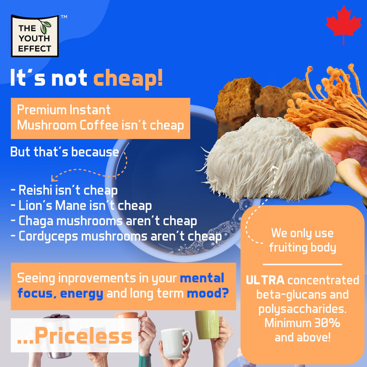 The Youth Effect – Mushroom Coffee – 6 Superfood Mushrooms – 100 g