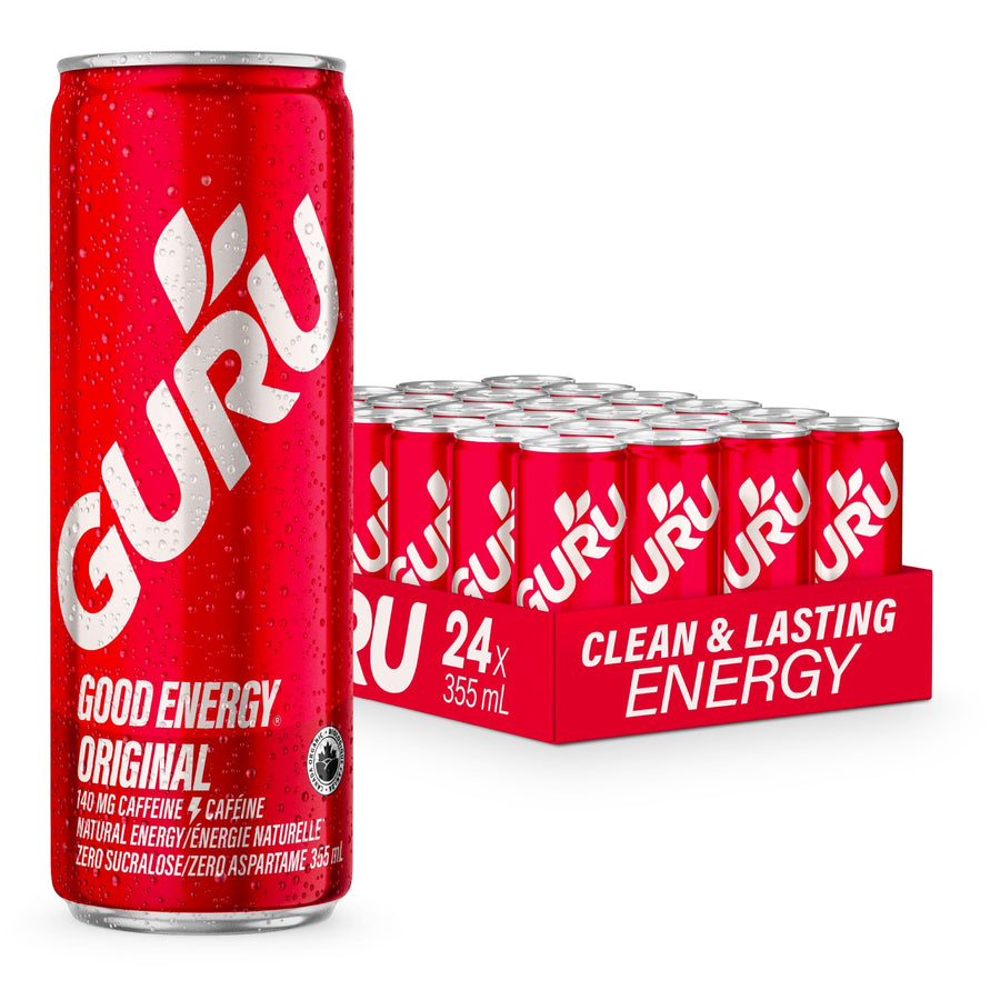 GURU – Original Organic Energy Drink – 355mL – 24 Pack