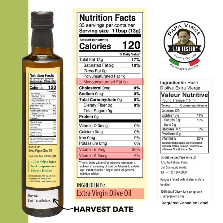 Papa Vince – Extra Virgin Olive Oil – Hydroxytyrosol Rich – Sicily – 2024/25 Harvest