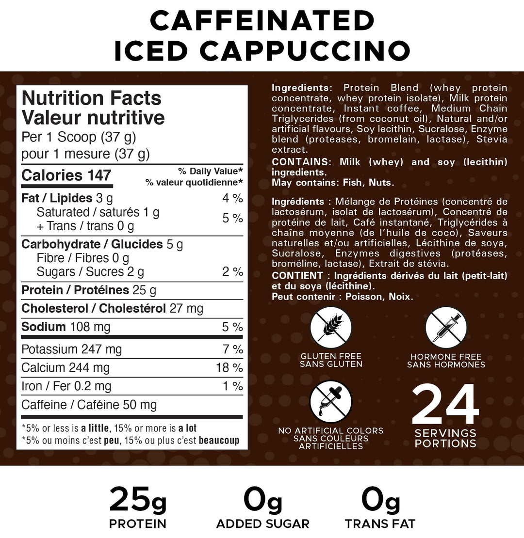 Revolution Nutrition – High Whey Protein – Caffeinated Iced Cappuccino – 908g (2 lb)