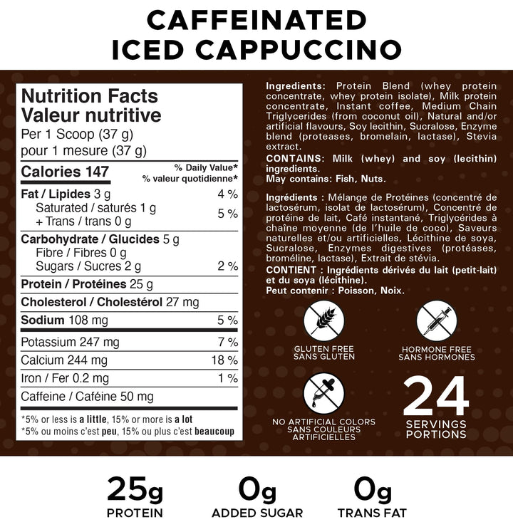 Revolution Nutrition – High Whey Protein – Caffeinated Iced Cappuccino – 908g (2 lb)
