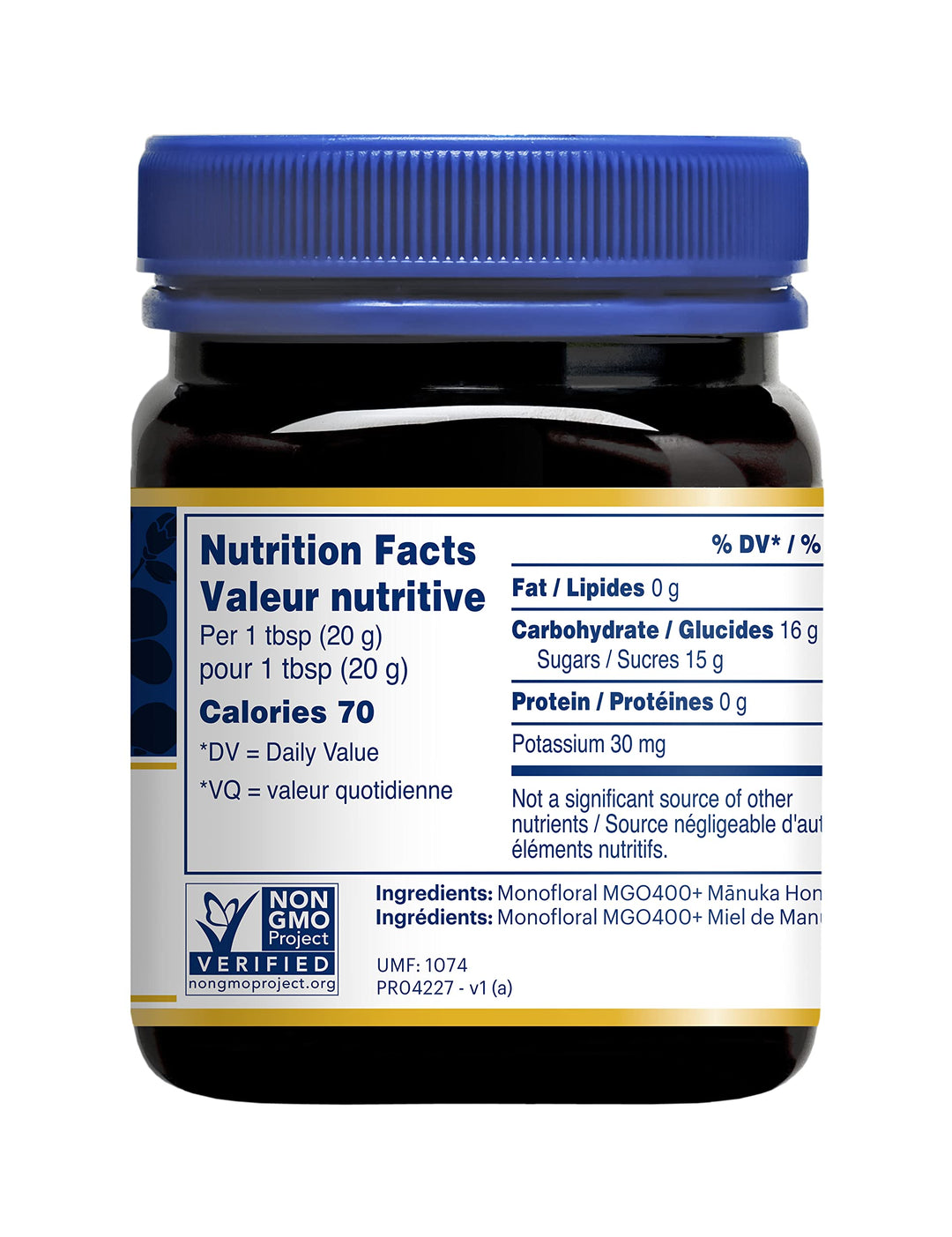 Manuka Health – Manuka Honey – MGO 400+ / UMF 13+ – 250g