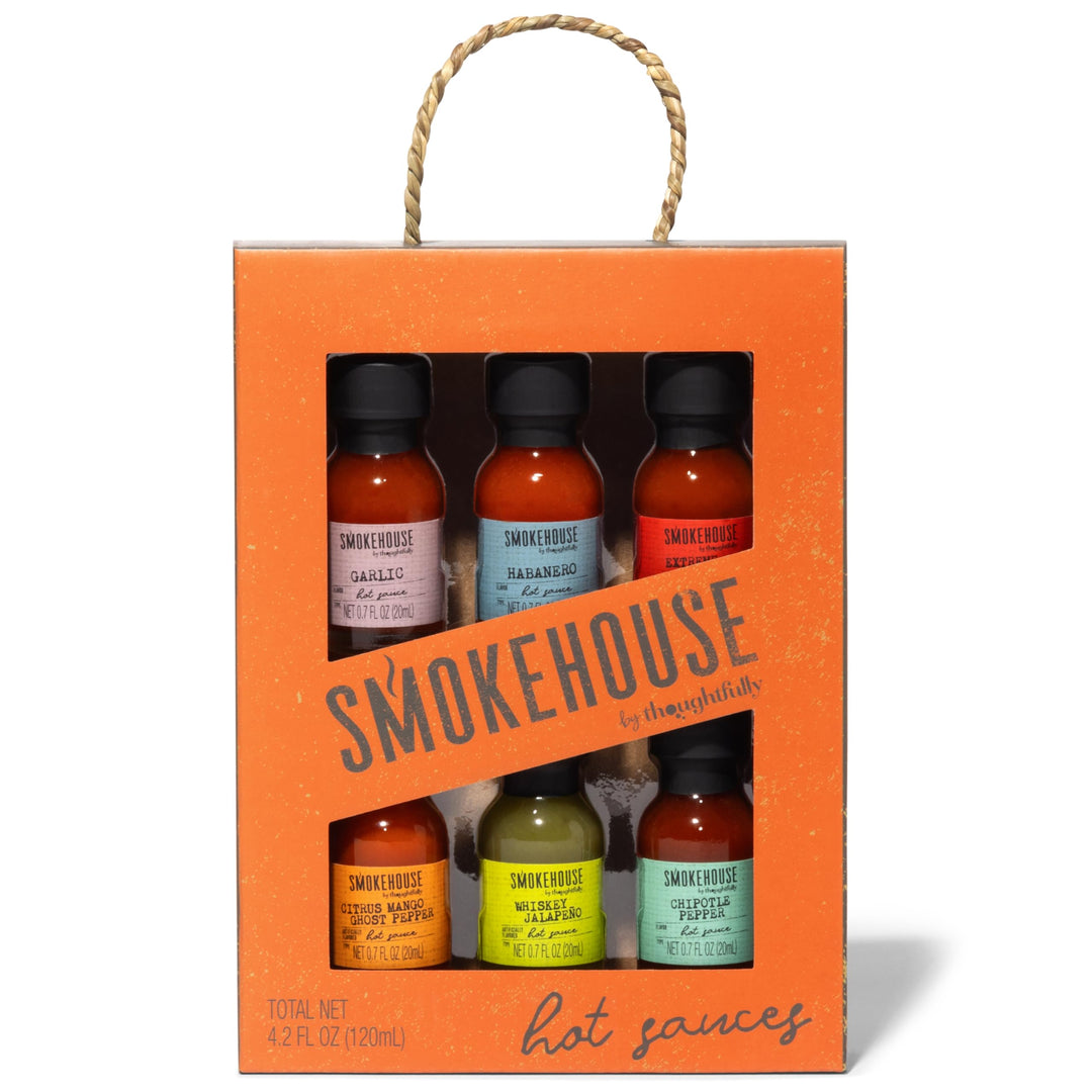 Smokehouse by Thoughtfully – Hot Sauce Mini Bottles – 6 Pack