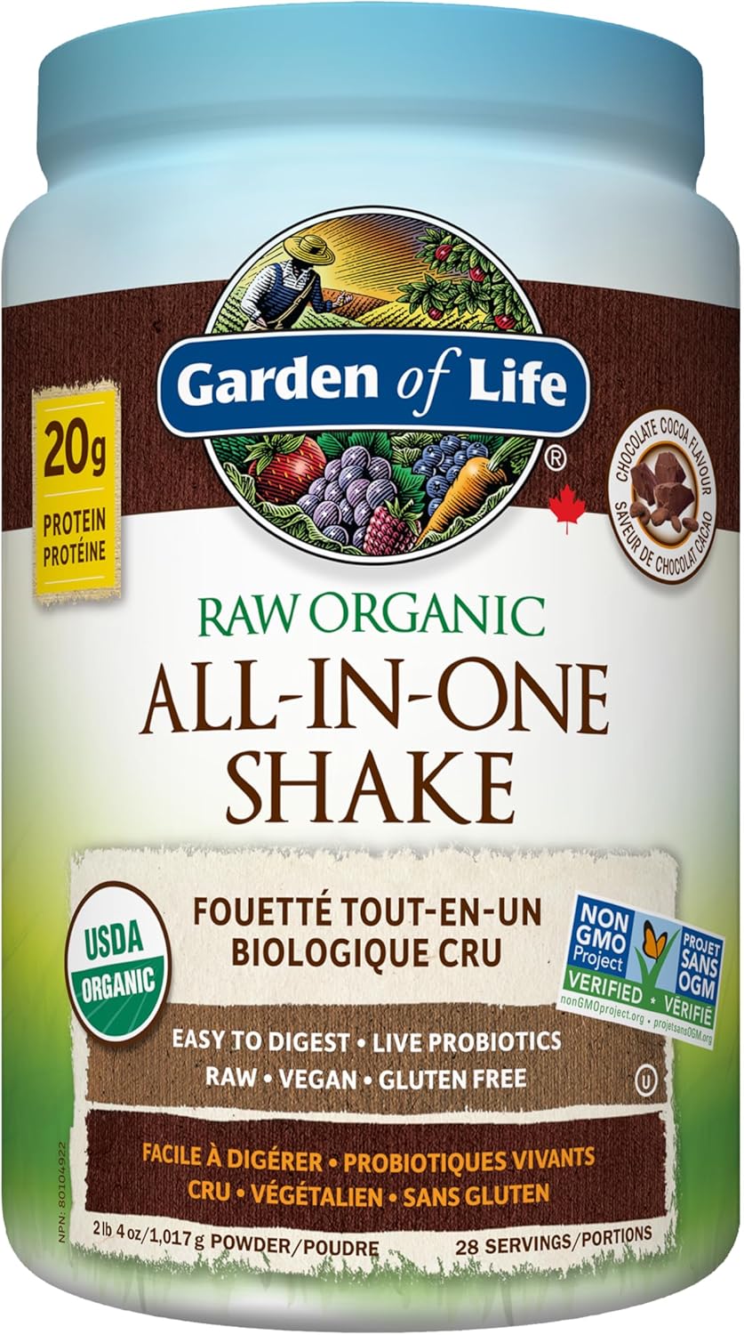 Garden of Life – Raw All-in-One Nutritional Shake – Chocolate – 1017 g, 28 Servings