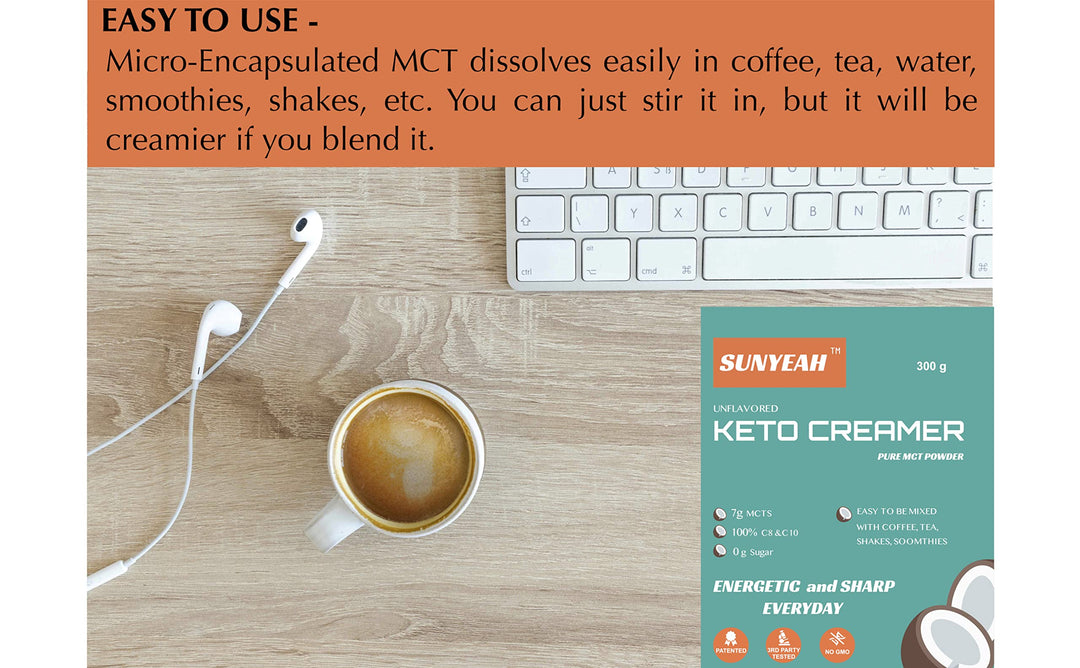 SUNYEAH – MCT Oil Powder – Unflavoured – 300g – Pure C8 C10