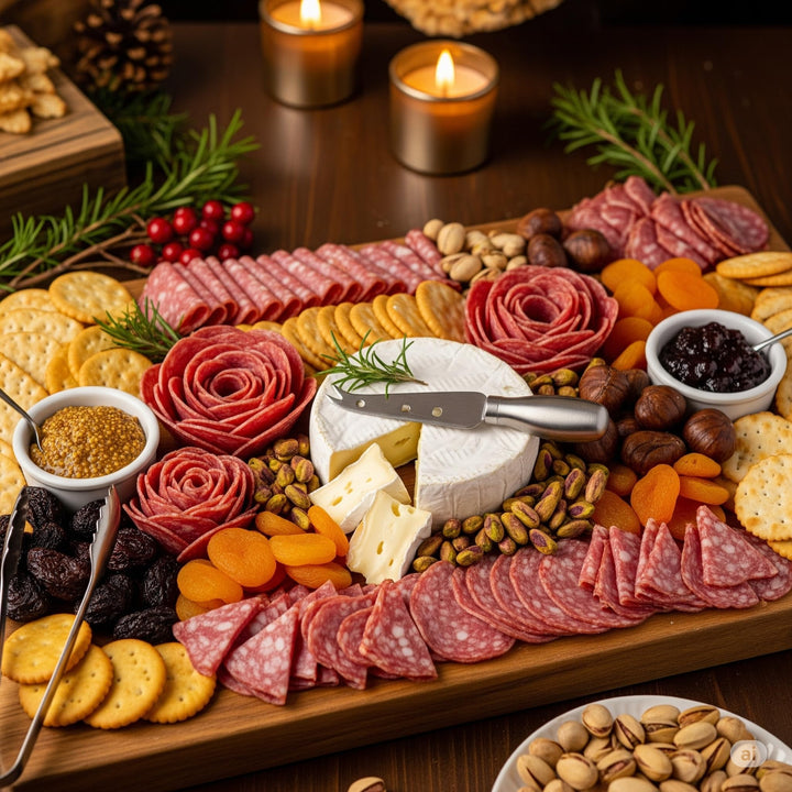 Carnivore – Deluxe Charcuterie and Cheese Gift Basket – Mixed Meats and Cheeses – Gift set