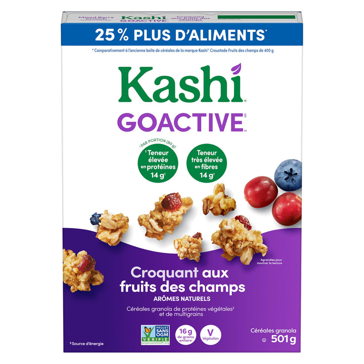 Kashi GoActive Mixed Berry Crunch Granola Cereal 2 x 501g - Canadian Distribution - Ships Free Within Canada on Orders Above CAD $199